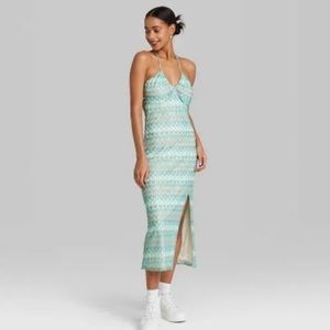 Wild Fable- NWT SZ L Crochet Slip Dress